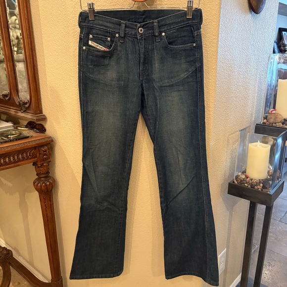 Vintage DIESEL Women Blue Y2K Jeans Size 28- Fits Small- Made in Italy - Picture 1 of 8